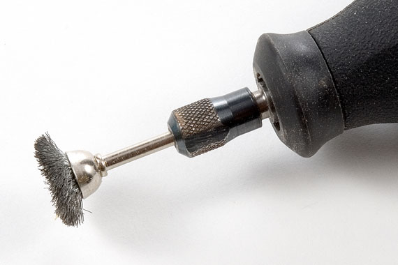 wire brush with a rotary tool